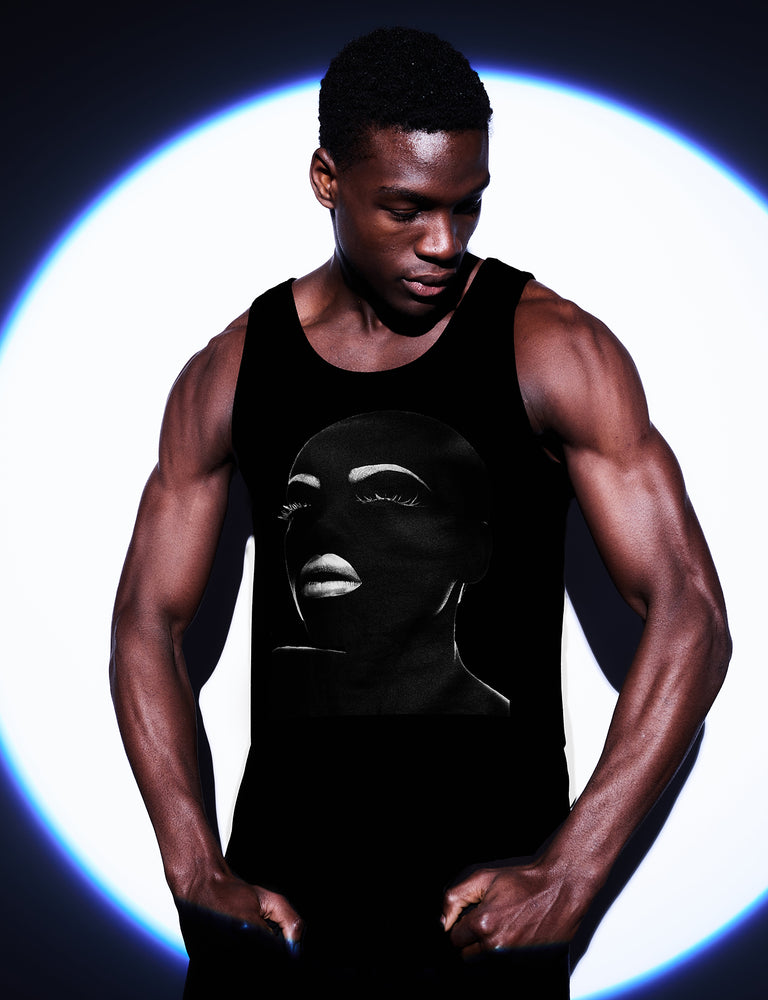 Silver Lips: Unisex Tank Top