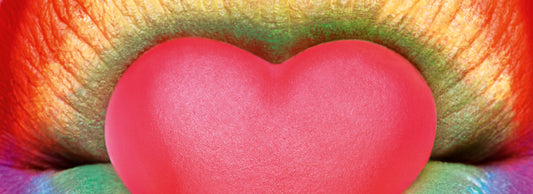 Rainbow Heart Lips