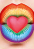 Rainbow Heart Lips